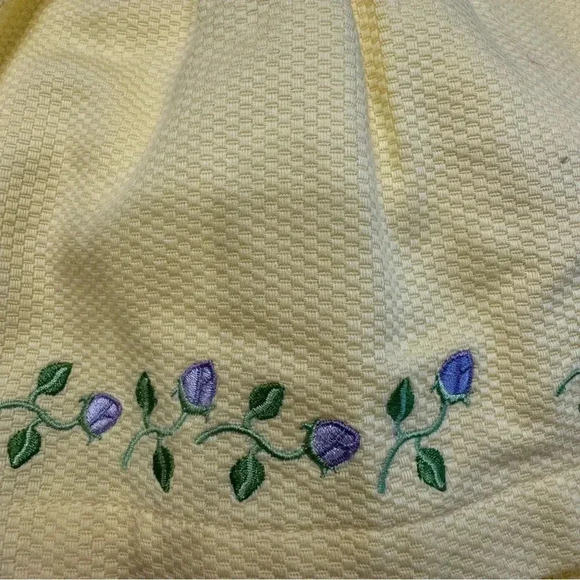 NWT Little Me Infant Girls cotton dress Yellow W/embroidered flowers 9 Months - Picture 2 of 13